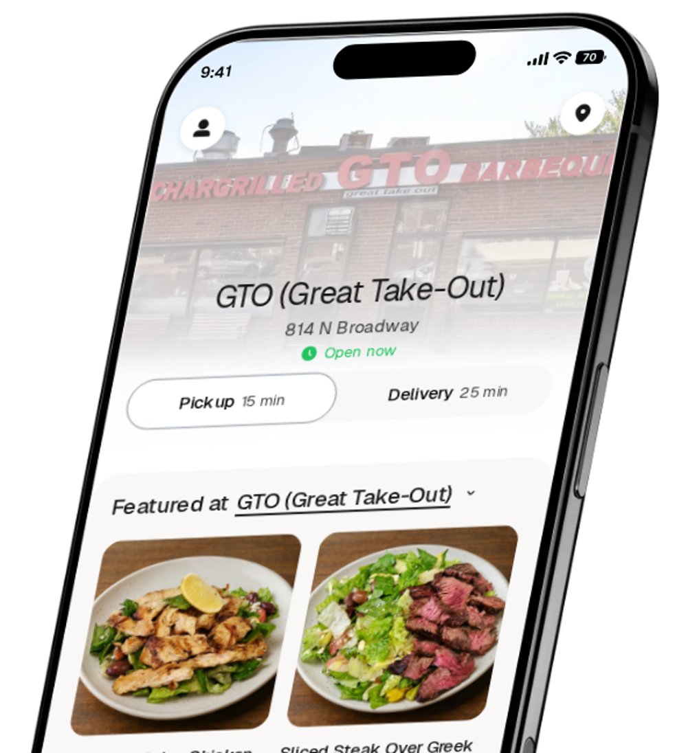GTO (Great Take-Out) app preview